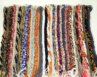 Waist beads tie on 60 INCH single color BEADS,plus size waistbeads
