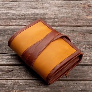 Personalized Pipe Holder, Leather Pipe and Tobacco Pouch, Travel Pipe Pouch, Leather Pipe Case, Pipe Roll, Gift for Him, Groomsmen Gifts