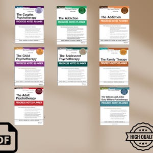 Progress Notes Planner Bundle 8 PDF Set, Progress Notes Planner Book (Read description for the books included)