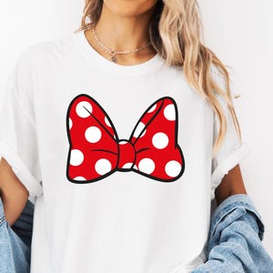 Comfort Colors® Minnie Bow T-Shirt, Coquette Bow Shirt, Minnie Mouse Shirt, Minnie Coquette Bow Shirt, Gift For Her, Disney Minnie Shirt
