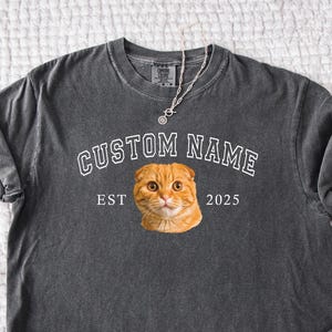 Comfort Colors Custom Pet Face Shirt Dog or Cat Sweater with Name Dog Mom Gift Personalized Pet Owner Sweatshirt,  Dog Lover Sweatshirt