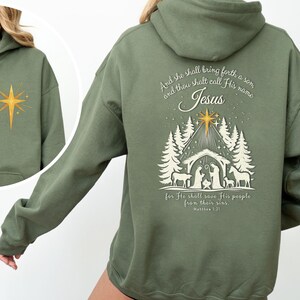 Christian Christmas Hoodie, Nativity Scene Sweater, Christmas Nativity Shirt, True Story Nativity, Religious Christmas Gifts, Jesus Tee