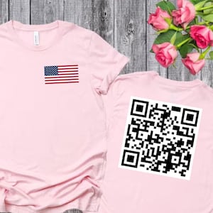 Trump Dance QR Code Shirt Viral Trump Dance YMCA qr Code Shirt Trump Dance Prank Shirt Back Print Republican Tee Funny Trump MAGA Shirt