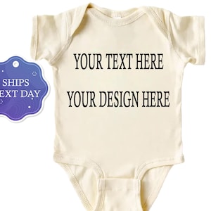 Personalized Bodysuit, Custom Text Baby Bodysuit, Personalized Gift, Baby Girl Gift, Boho Baby Clothes, Baby Shower Gift