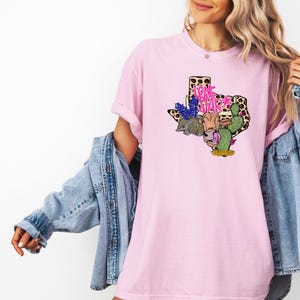 Comfort Colors Texas Cowboys T-Shirt, Western American Tshirt, Texas Cowboy Retro Tee Shirt, Retro Country Tee, Boho Cow Shirt