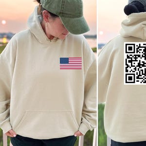Viral Trump Dance YMCA QR Code Hoodie Trump Dance Prank Shirt Funny QR President Trump Dance Code T-Shirt Front and Back