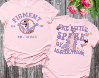 Disney Figment TShirt, One Little Spark Of Inspiration, Figment Est 1983 Shirt, Epcot Figment Shirt, Disneyland Shirt