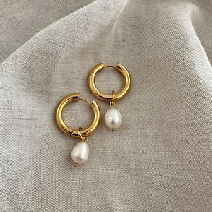 18k Gold Hoop Earrings, 18k Gold Earrings, 18k Hoop Earrings,Gold Earring hoop, 18k yellow gold hoop earrings, 18k real gold, Christmas Gift