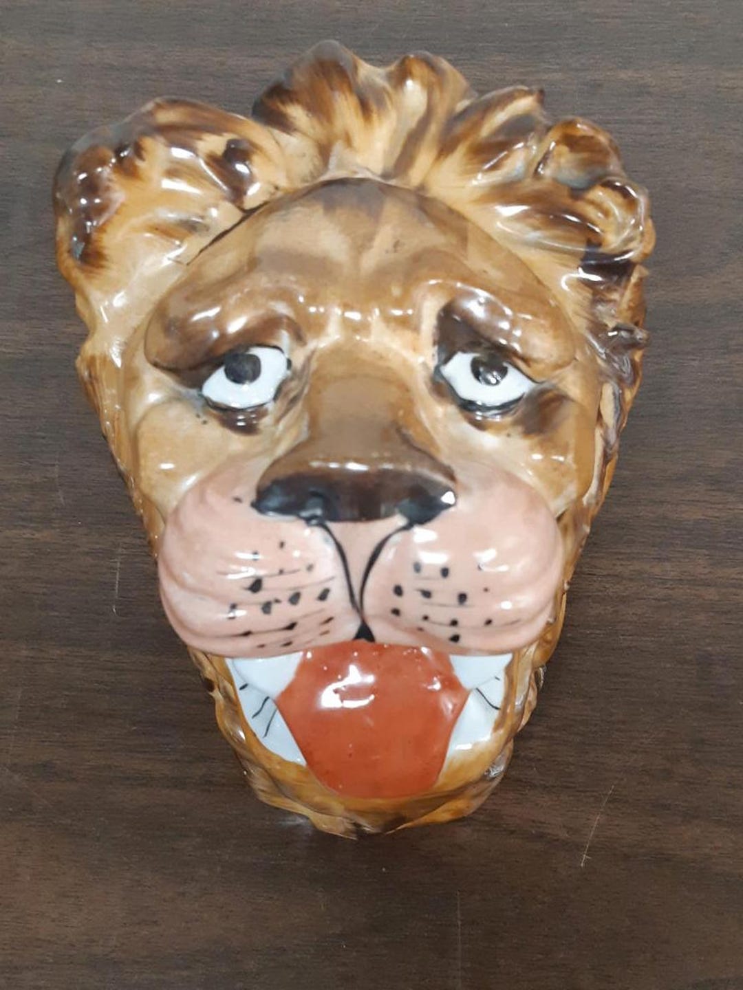 ライオンヘッド　ガレージキット　ホライジング　Lion Head　レジン製 Vintage Ceramic Lion Head Cookie Jar - Etsy