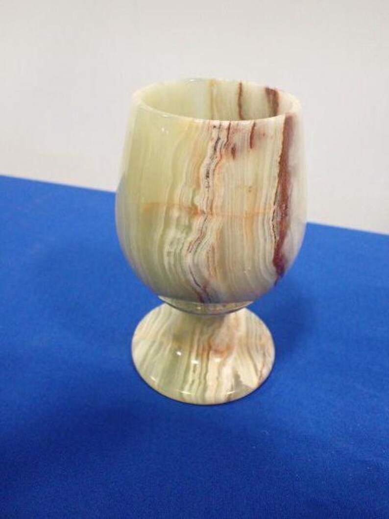 Set of 6 Vintage Alabaster Goblets - Etsy