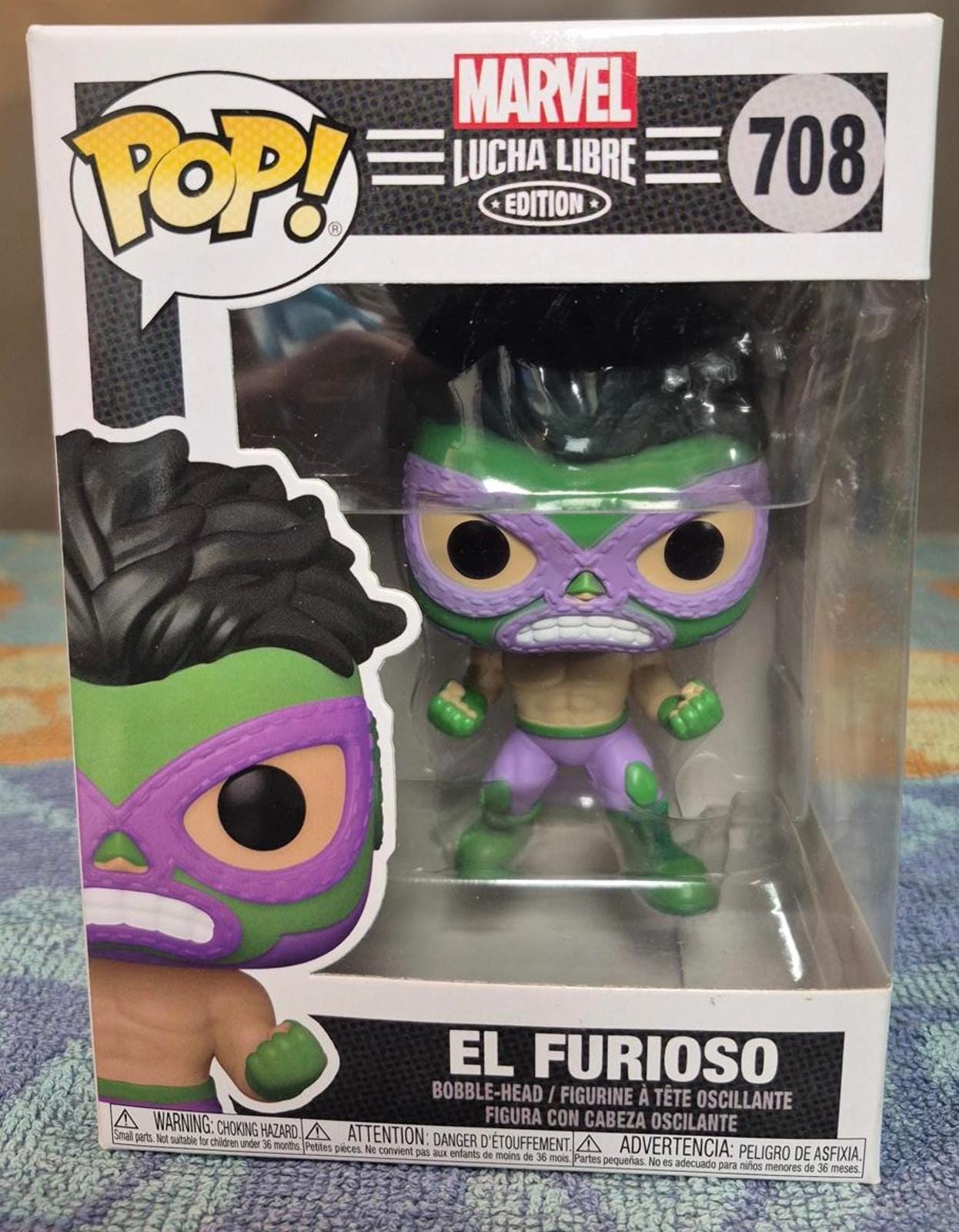 Funko Pop Marvel Lucha Libre El Furioso 708 – Vinyle Neuf – Le Luchador Marvelien !
