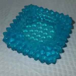 Vintage Blue Square Hobnail Glass/Salt Cellar - set of 2