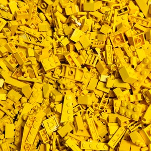 LEGO Yellow Pieces Only Assorted Sizes & Shapes - 100 Piece Count
