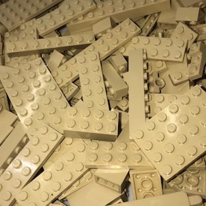 LEGO Tan Pieces Only Assorted Sizes & Shapes - 100 Piece Count