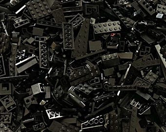 100 svarta autentiska LEGO®-klossar – blandade byggdelar för MOC:er