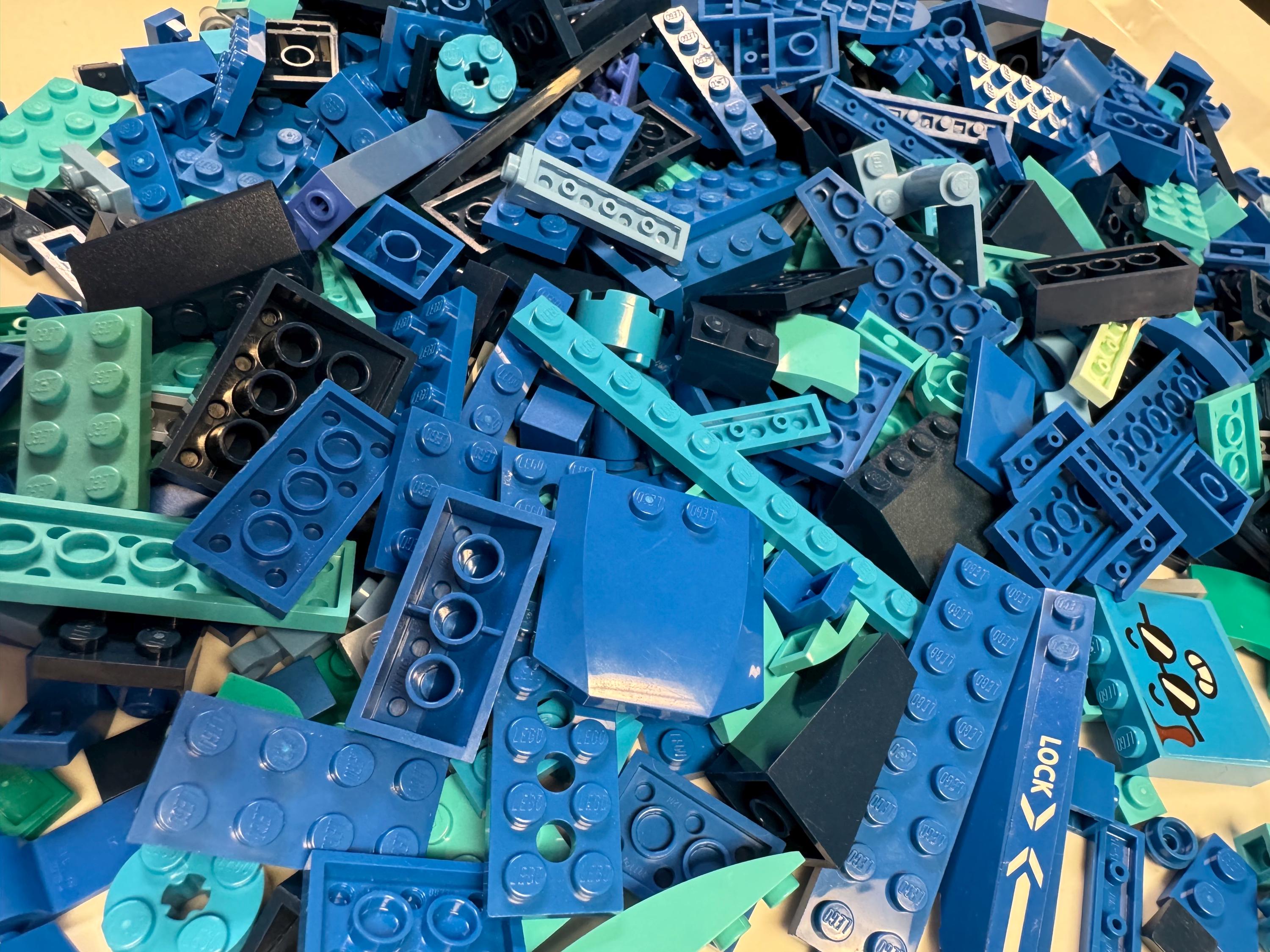 Blue LEGO® Bulk Lot – Mixed Pieces | Plates, Bricks, Slopes & More
