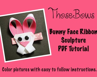 Tutorial de escultura de fita de rosto de coelho com download instantâneo