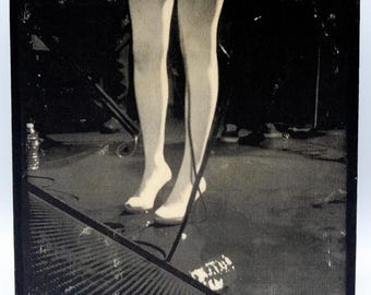 White Tights, White Heels, Singer, Music, Photography, Wood Print, DIY, Handmade