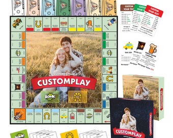 Custompoly Board Game, Personalized Game Board, Custom Game Board, Personalized Game, Unique Gift, Families Gift