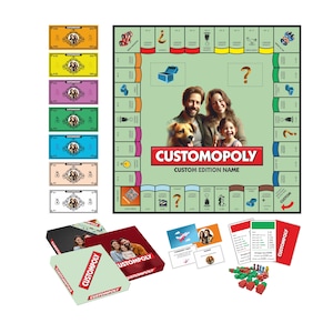 Custompoly Board Game: Customized Gift, Valentine&#39;s Day , Board Games , Gift, Personalized Custompoly Game Board , Valentine&#39;s Day Gift
