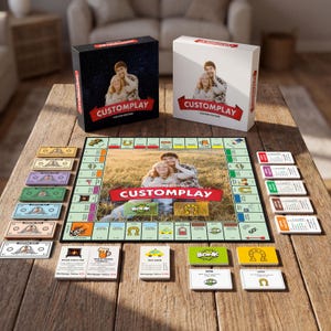 Personalized Custompoly Board Game, Custom Board Game, Personalized Family Game, Photo Game for Couples, Families & Friends