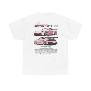 Stylish Unisex Heavy Cotton Tee for Car Enthusiasts, Pink Porsche Design Tee, Automotive Gift, Casual Wear, Sports Event Outfit, [...]