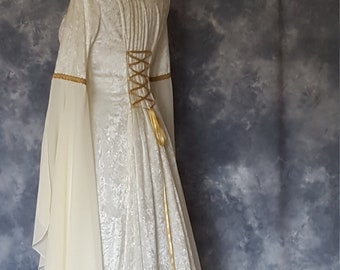 Abito rinascimentale, abito da sposa medievale, abito da sposa elfico, abito medievale, abito preraffaellita, abito da legatura a mano, abito medievale, Ailsa