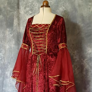 Renaissance Dress, Medieval Dress, Elvish Wedding Dress, Pre-raphaelite ...