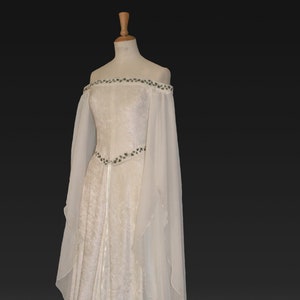 Medieval Dress, Elvish Wedding Dress, Handfasting Dress, Elvish Gown, Renaissance Gown, Medieval Gown,Guinevere