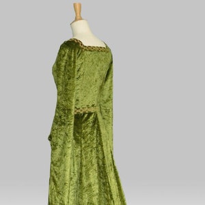 Cordelia, Celtic Inspired Medieval, Pre Raphaelite,Renaissance Gown, Handfasting Gown with Celtic Embroidery image 3