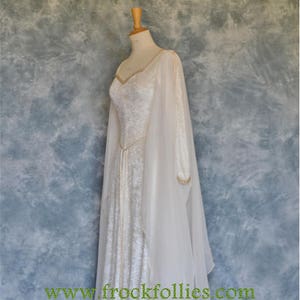 Elvish Wedding Gown,Medieval Gown,Robe Medievale,Renaissance Gown,Wedding Dress,Hand Fasting Dress,Custom Made,Robe Elfique,Hermoine image 1