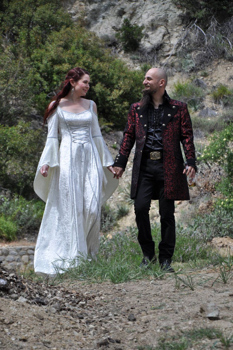 Medieval Wedding Dress, Renaissance Gown, Elvish Wedding Dress, Robe Medievale, Pre-Raphaelite Dress, Hand Fasting Gown, ElvishGown, Marnie image 1