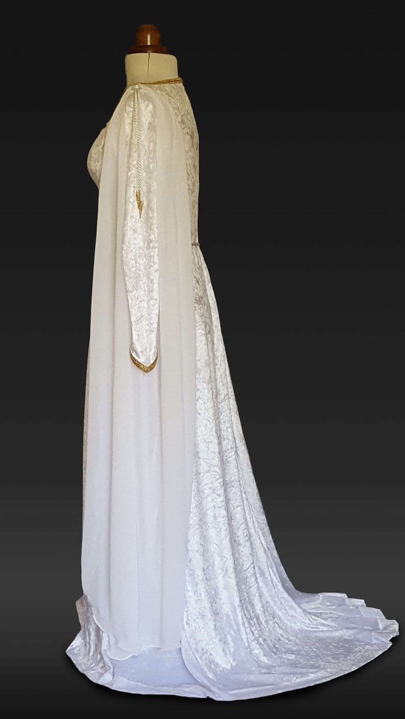 Elvish Wedding Gown,Medieval Gown,Robe Medievale,Renaissance Gown,Wedding Dress,Hand Fasting Dress,Custom Made,Robe Elfique,Hermoine image 6