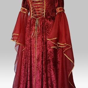 Renaissance Dress, Medieval Dress, Elvish Wedding Dress, Pre-raphaelite ...