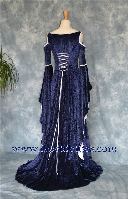 Medieval Gown Elvish Wedding Gown Handfasting Dress | Etsy