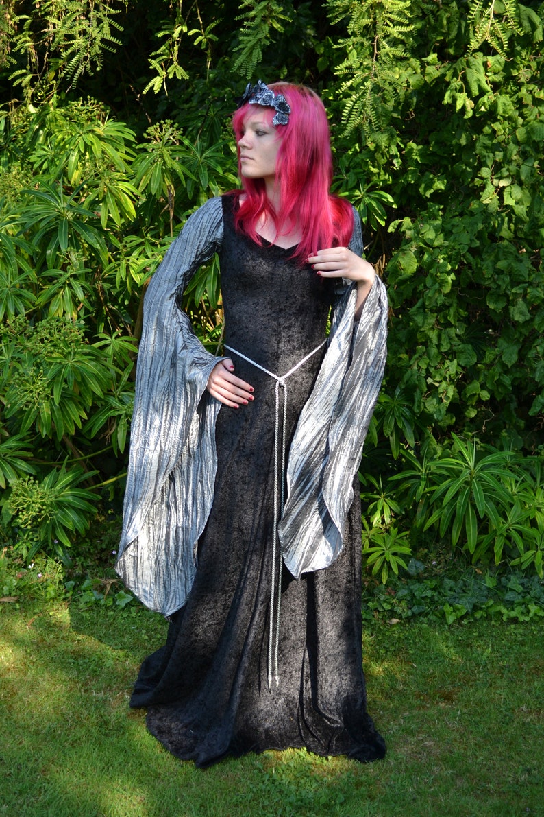 Elvish Dress,Medieval Gown, Gothic Dress, Pagan Dress, Pre-Raphaelite Gown, Medieval Dress, Madeleine image 9