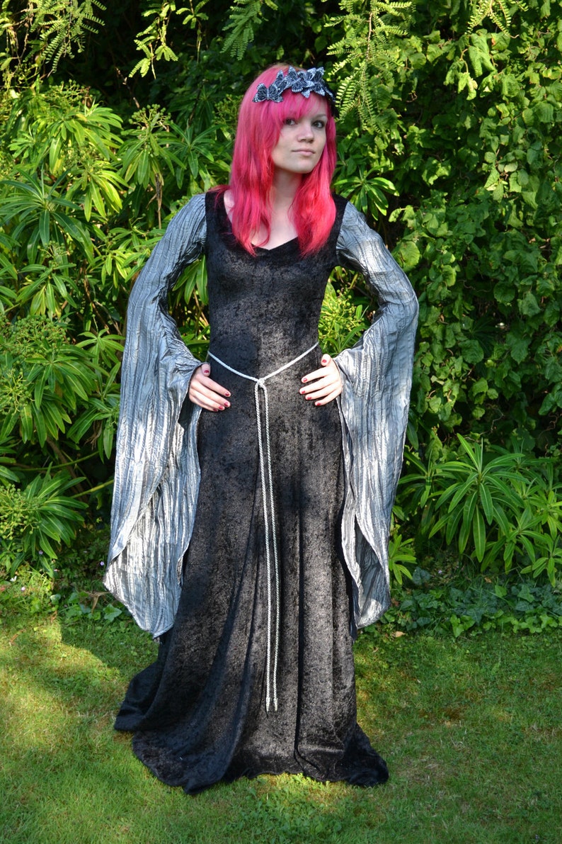 Elvish Dress,Medieval Gown, Gothic Dress, Pagan Dress, Pre-Raphaelite Gown, Medieval Dress, Madeleine image 2