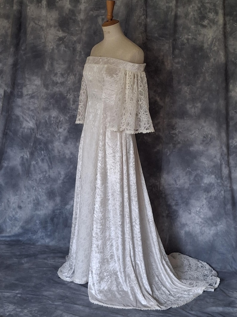 Robe Medievale off the Shoulder Medieval Dress Elvish Wedding Gown Hand ...