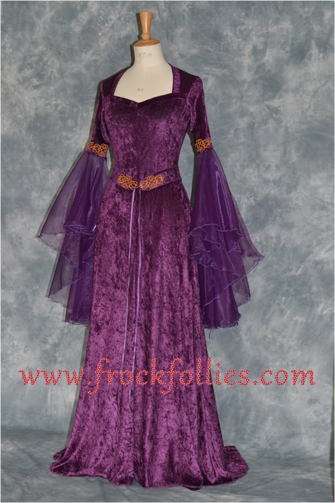 Bella, a Medieval, Pre-raphaelite, Celtic, Renaissance, Pagan Gown ...