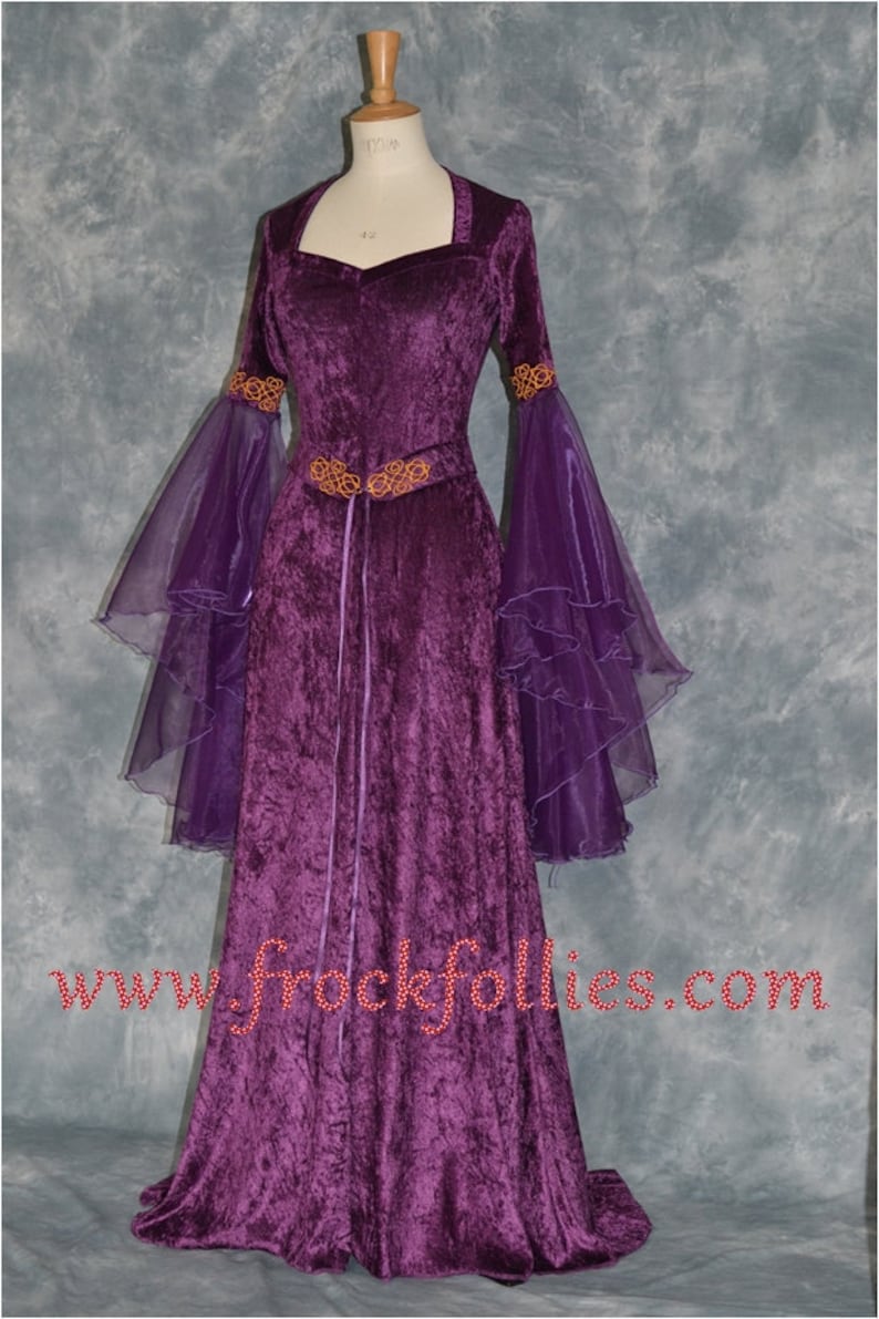 Bella, a Medieval, Pre-raphaelite, Celtic, Renaissance, Pagan Gown ...