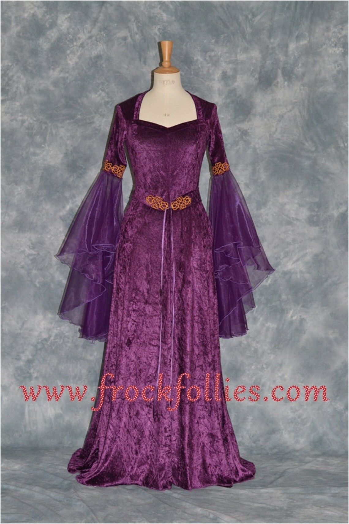 Bella, a Medieval, Pre-raphaelite, Celtic, Renaissance, Pagan Gown ...