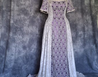Lace Wedding Dress Medieval Gown Wedding Dress Hand Fasting Dress Custom MadeRobe Medievale Robe Elfique Renaissance Dress Ava