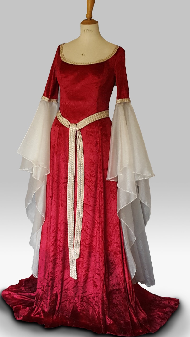 Medieval Wedding Dress, Renaissance Gown, Elvish Wedding Dress, Robe ...