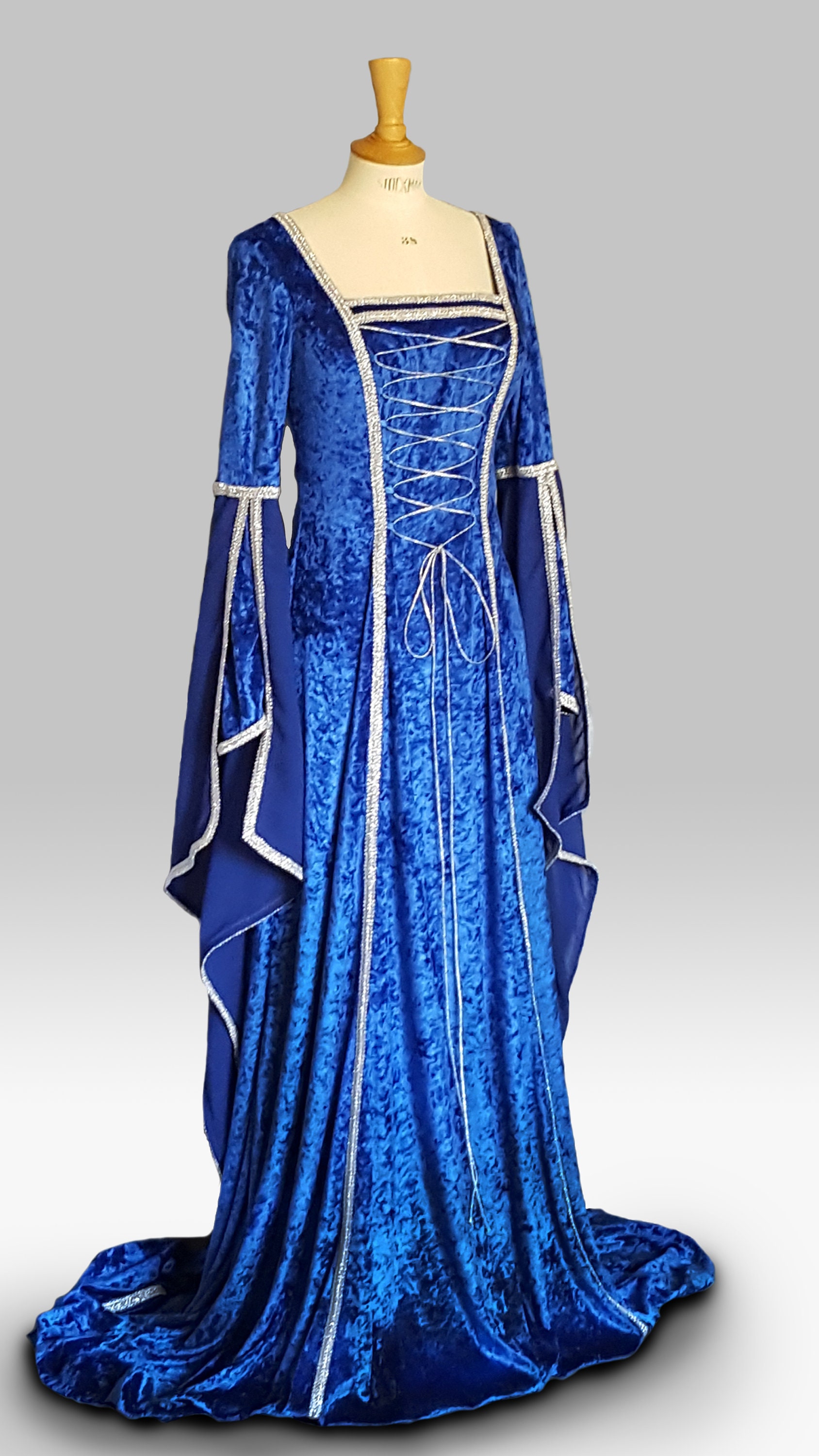 Vestido Medieval azul - Unha de Romanos