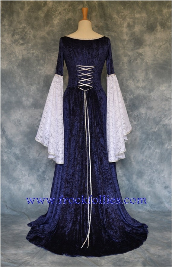 Renaissance Gown Medieval Wedding Dress Elvish Wedding Dress Robe Medievale Pre Raphaelite Dress Hand Fasting Gown Pagan Dress Lilith