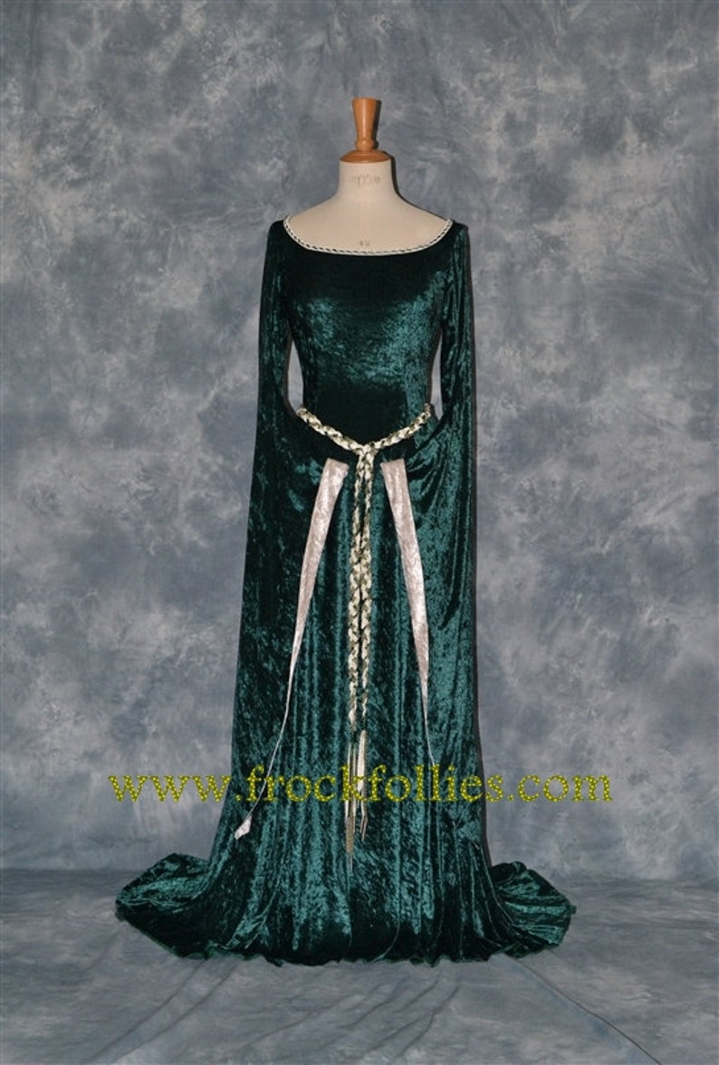 Medieval Handfasting Gown, Renaissance Gown, Pre Raphaelite Dress, Robe ...