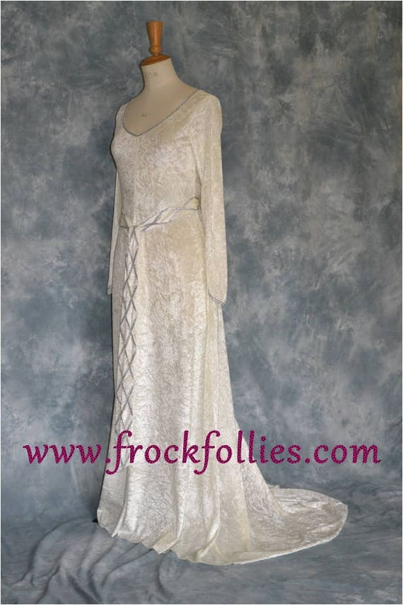 Elvish Wedding Gownmedieval Gownceltic Dressrobe Etsy