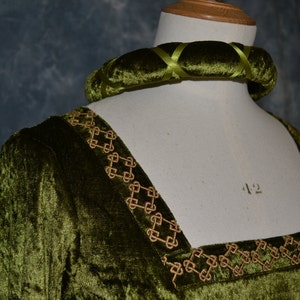 Cordelia, Celtic Inspired Medieval, Pre Raphaelite,Renaissance Gown, Handfasting Gown with Celtic Embroidery image 5