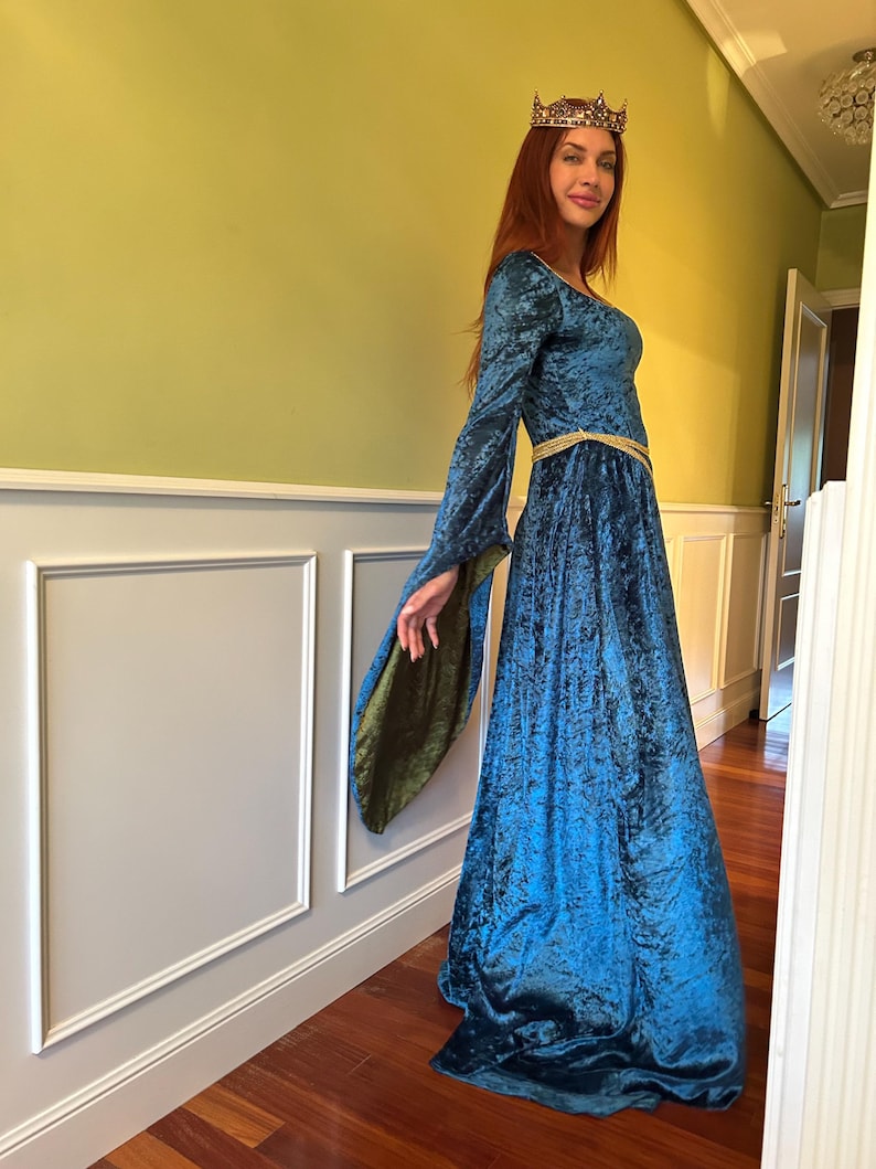Ellen ein Elegantes Mittelalterliches Kleid im Präraffaeliten Stil Bild 3