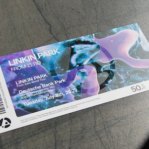 Limitiertes Linkin Park Souvenir Konzertticket – Frankfurt, 08.07.2025